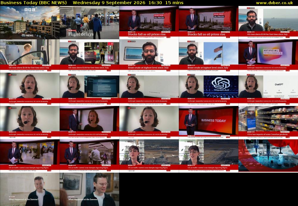Business Today (BBC NEWS) Wednesday 9 September 2026 16:30 - 16:45