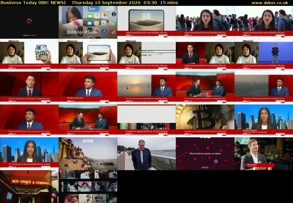 Business Today (BBC NEWS) Thursday 10 September 2026 03:30 - 03:45
