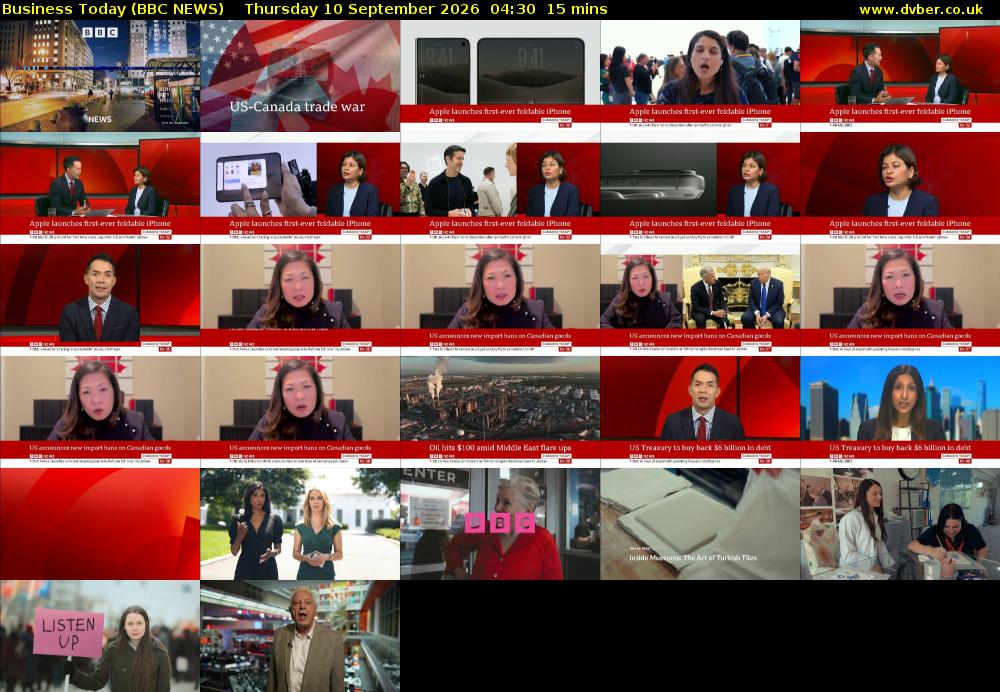 Business Today (BBC NEWS) Thursday 10 September 2026 04:30 - 04:45