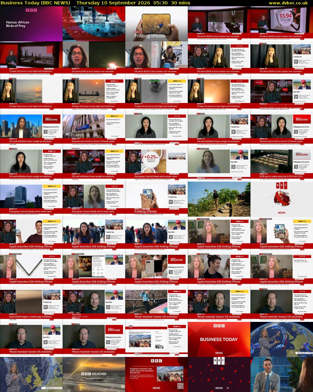 Business Today (BBC NEWS) Thursday 10 September 2026 05:30 - 06:00