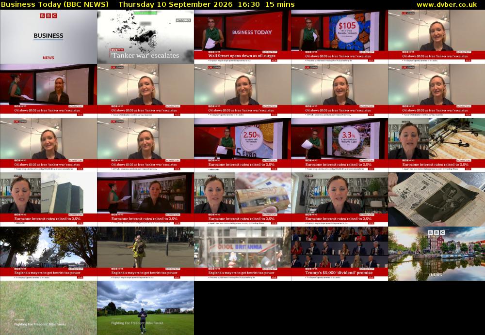 Business Today (BBC NEWS) Thursday 10 September 2026 16:30 - 16:45