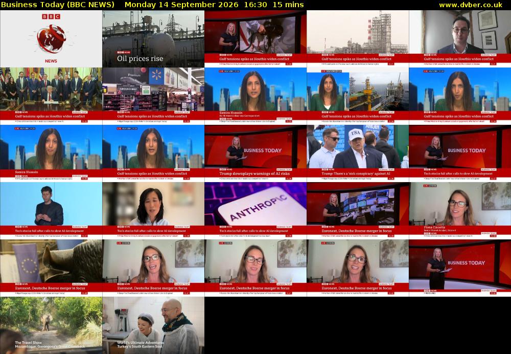 Business Today (BBC NEWS) Monday 14 September 2026 16:30 - 16:45