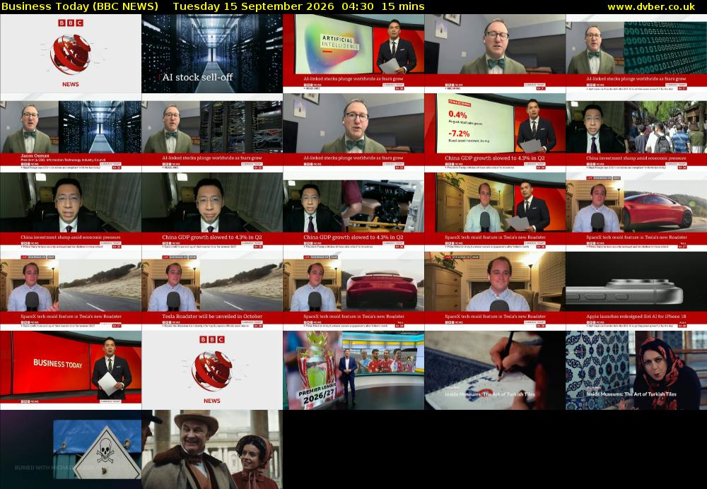 Business Today (BBC NEWS) Tuesday 15 September 2026 04:30 - 04:45