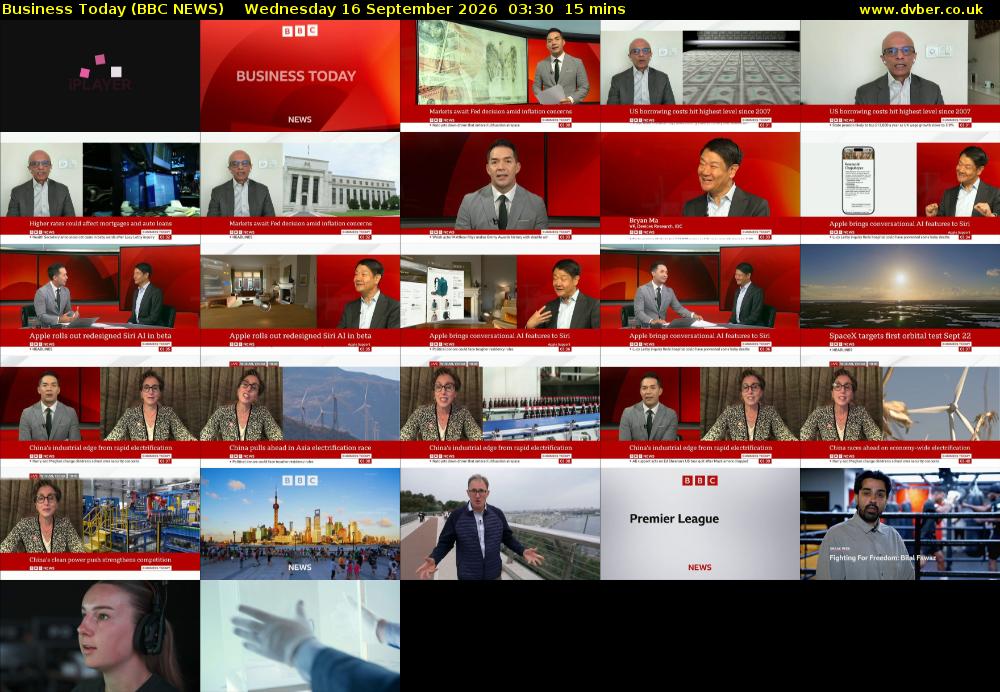 Business Today (BBC NEWS) Wednesday 16 September 2026 03:30 - 03:45