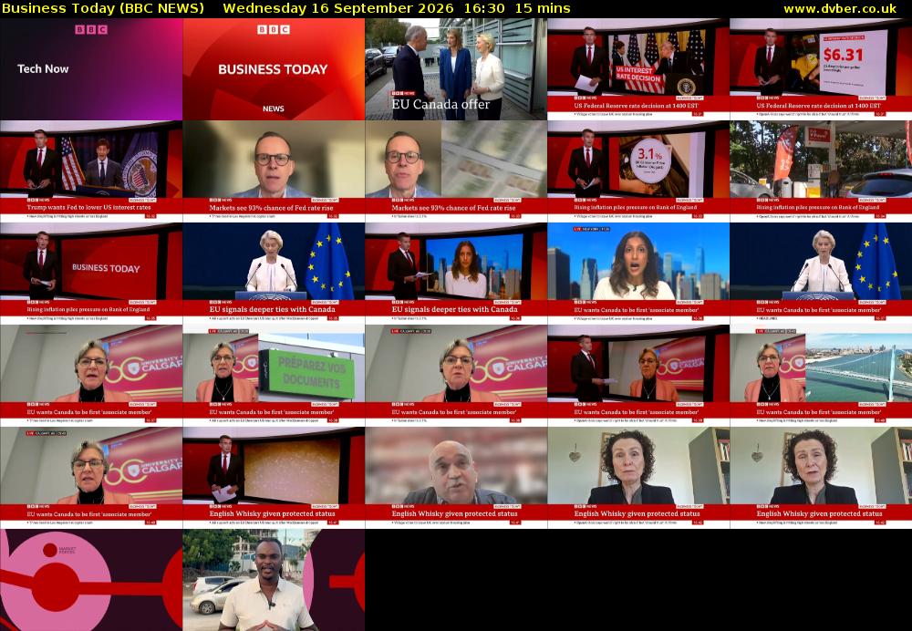 Business Today (BBC NEWS) Wednesday 16 September 2026 16:30 - 16:45