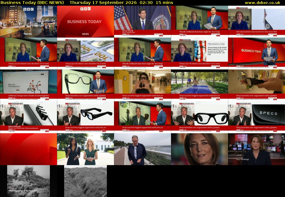 Business Today (BBC NEWS) Thursday 17 September 2026 02:30 - 02:45