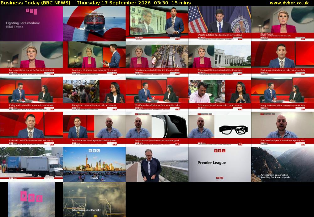 Business Today (BBC NEWS) Thursday 17 September 2026 03:30 - 03:45