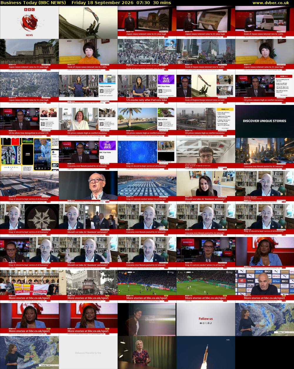 Business Today (BBC NEWS) Friday 18 September 2026 07:30 - 08:00