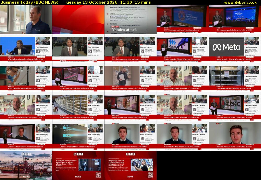 Business Today (BBC NEWS) Tuesday 13 October 2026 11:30 - 11:45