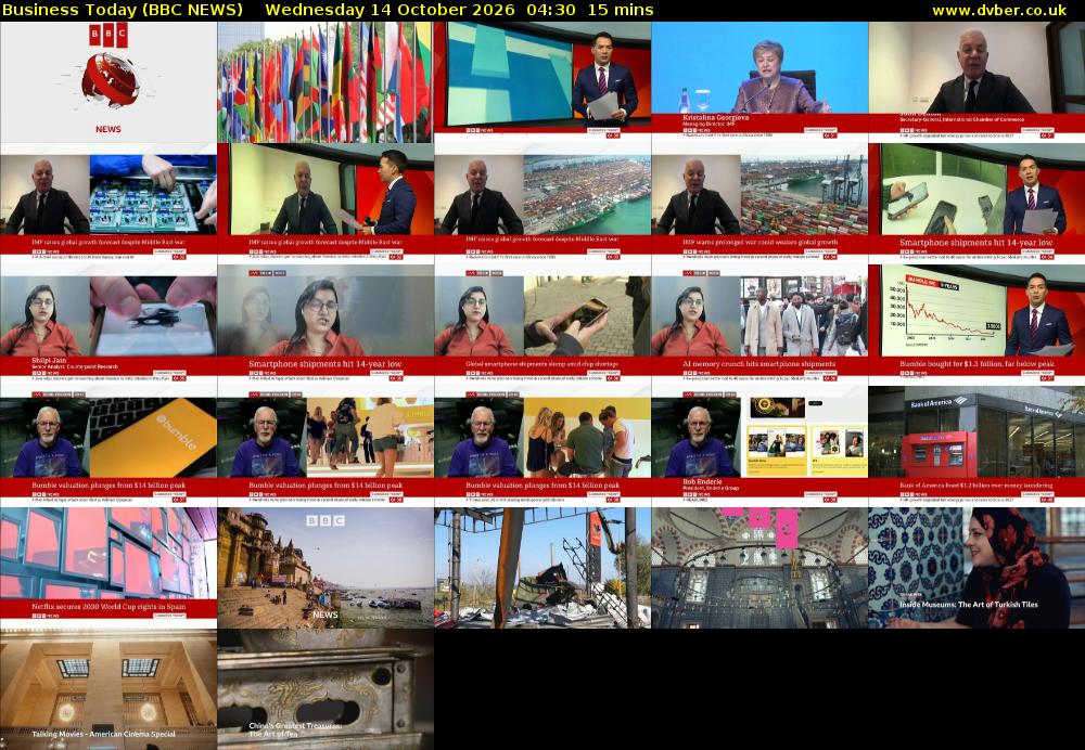 Business Today (BBC NEWS) Wednesday 14 October 2026 04:30 - 04:45