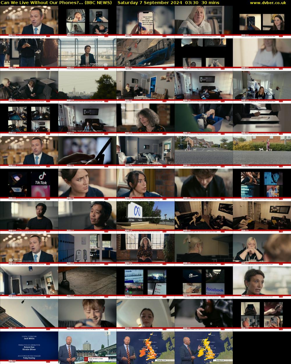 Can We Live Without Our Phones?... (BBC NEWS) Saturday 7 September 2024 03:30 - 04:00