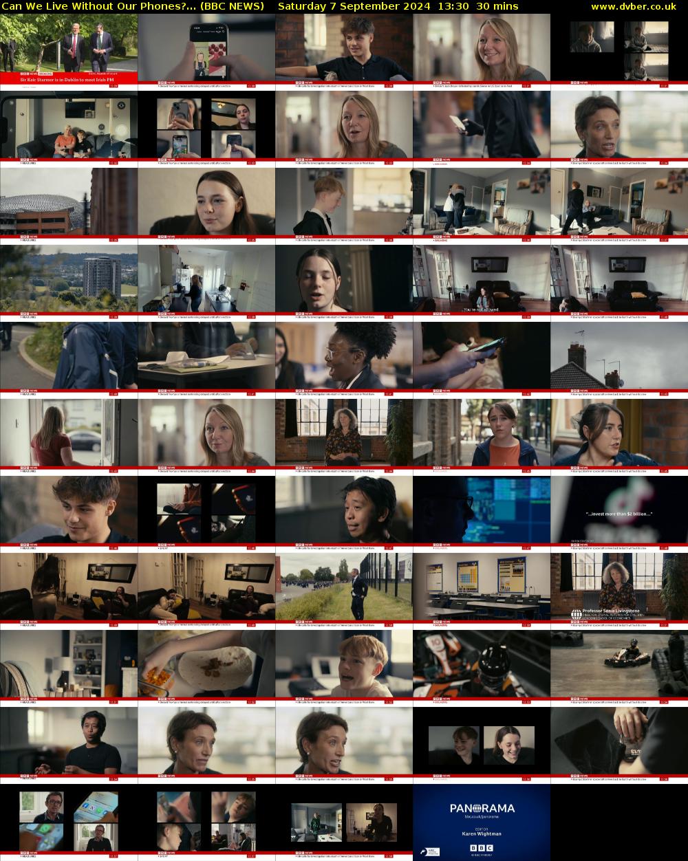 Can We Live Without Our Phones?... (BBC NEWS) Saturday 7 September 2024 13:30 - 14:00
