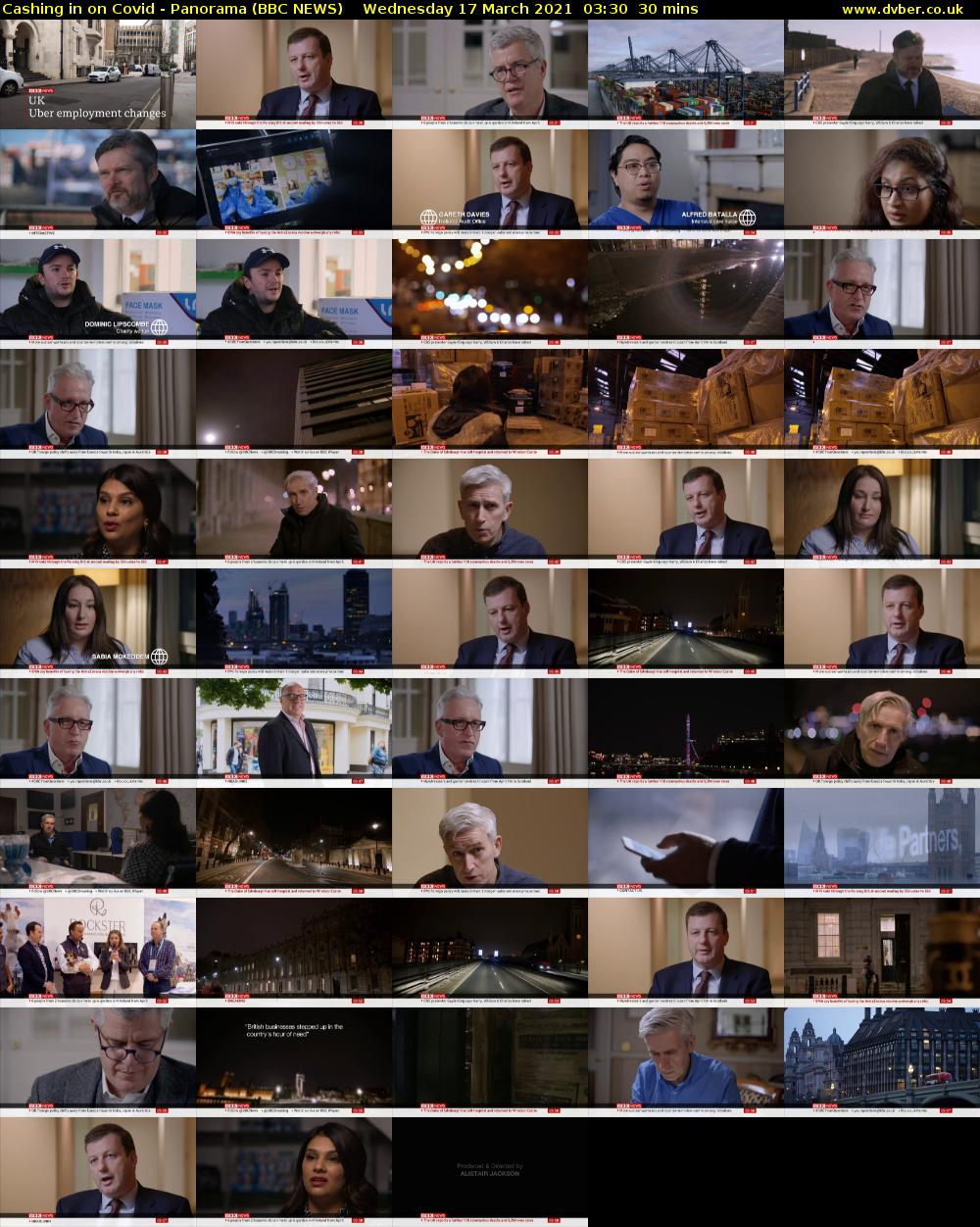 Cashing in on Covid - Panorama (BBC NEWS) Wednesday 17 March 2021 03:30 - 04:00
