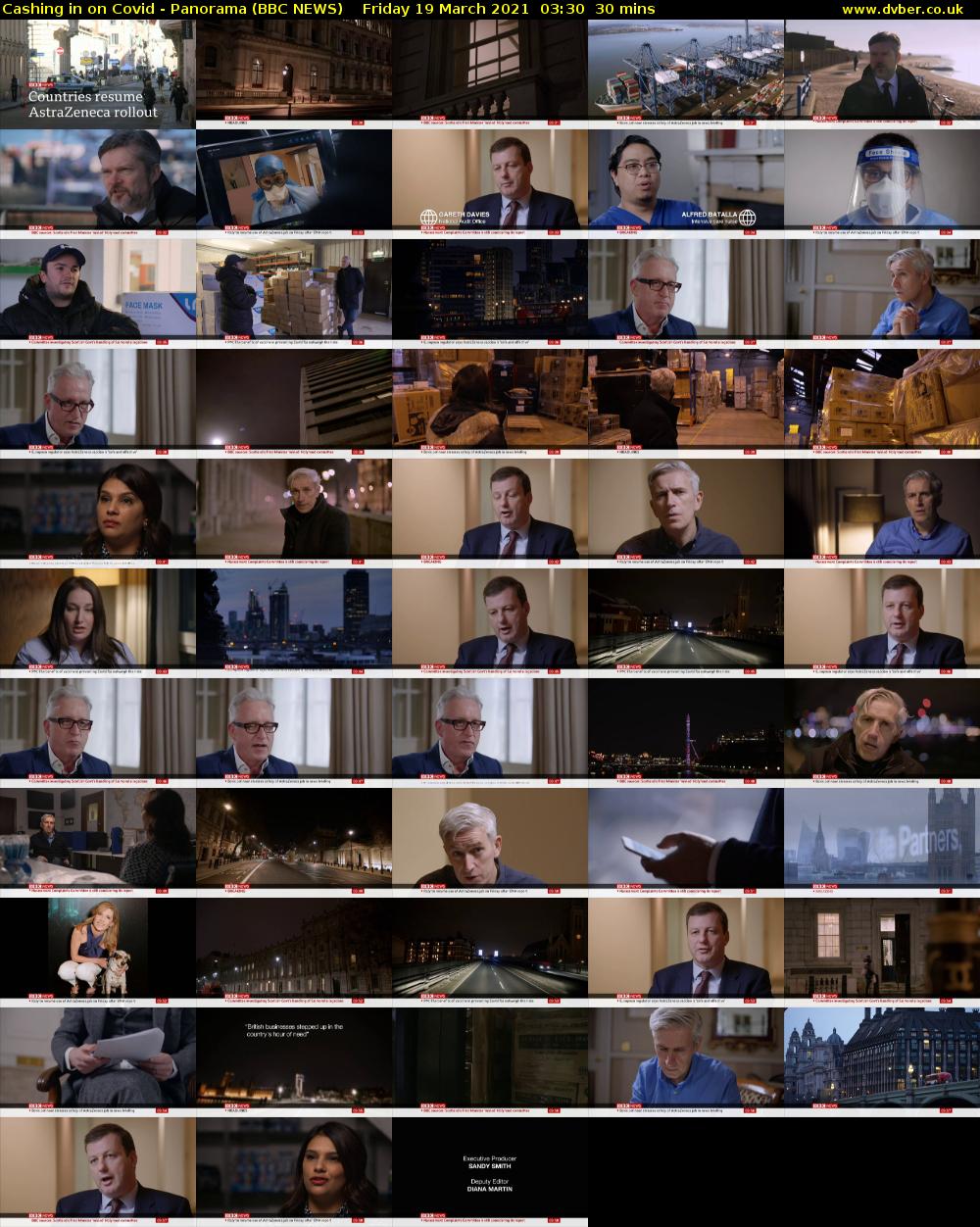 Cashing in on Covid - Panorama (BBC NEWS) Friday 19 March 2021 03:30 - 04:00