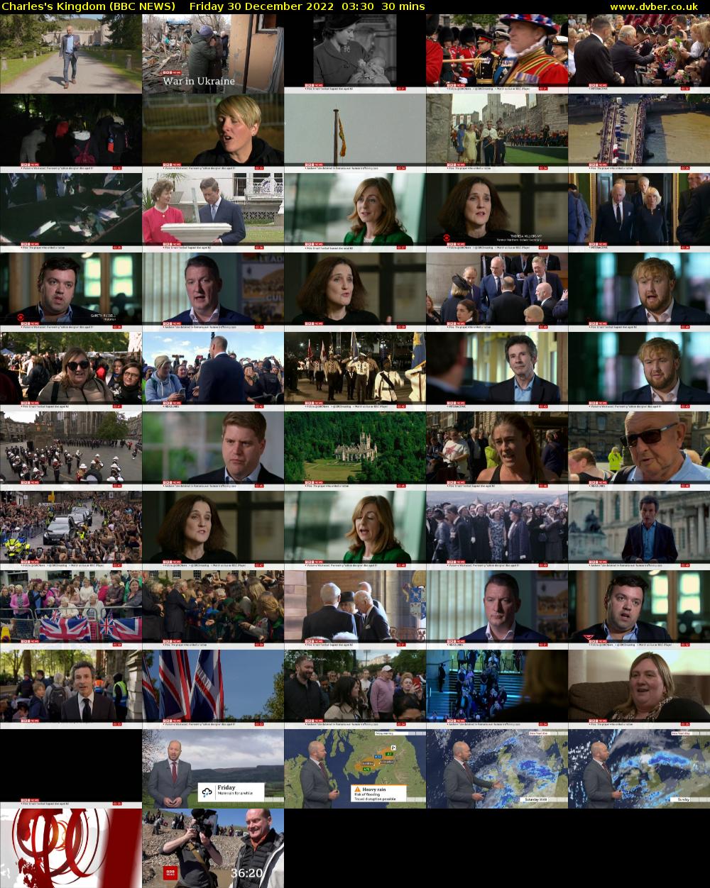 Charles's Kingdom (BBC NEWS) Friday 30 December 2022 03:30 - 04:00