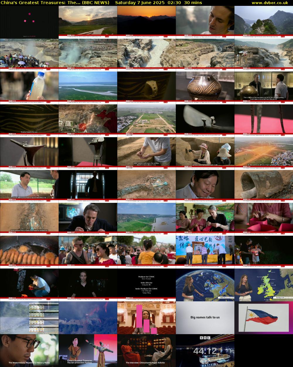 China's Greatest Treasures: The... (BBC NEWS) Saturday 7 June 2025 02:30 - 03:00