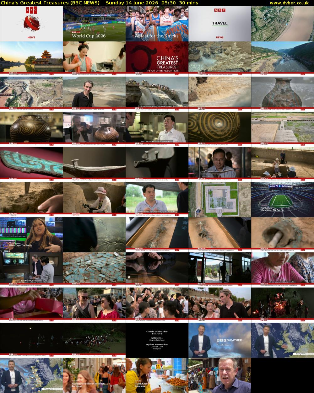 China's Greatest Treasures (BBC NEWS) Sunday 14 June 2026 05:30 - 06:00