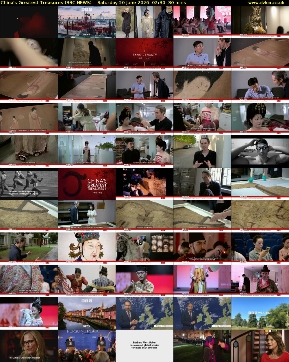 China's Greatest Treasures (BBC NEWS) Saturday 20 June 2026 02:30 - 03:00