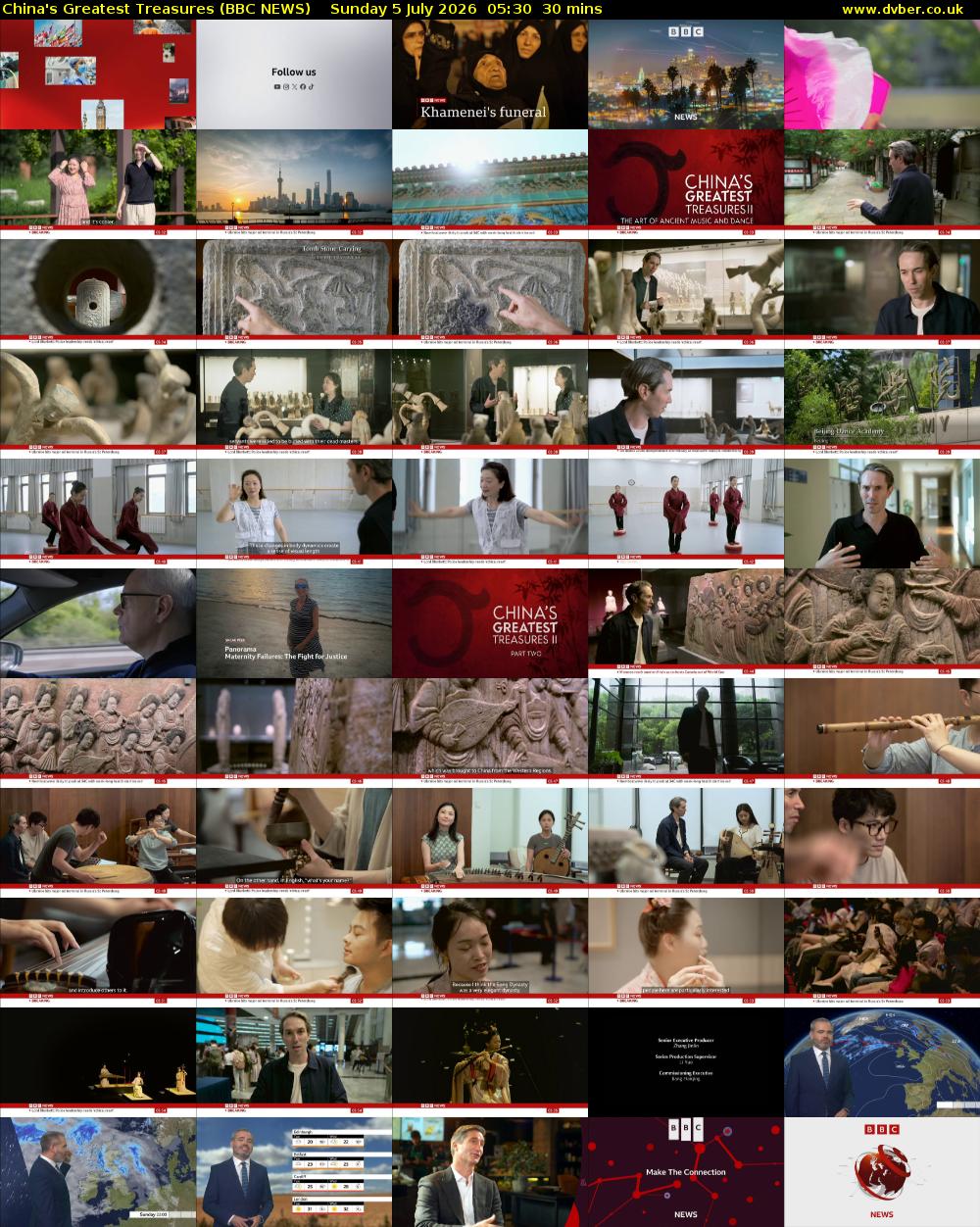 China's Greatest Treasures (BBC NEWS) Sunday 5 July 2026 05:30 - 06:00