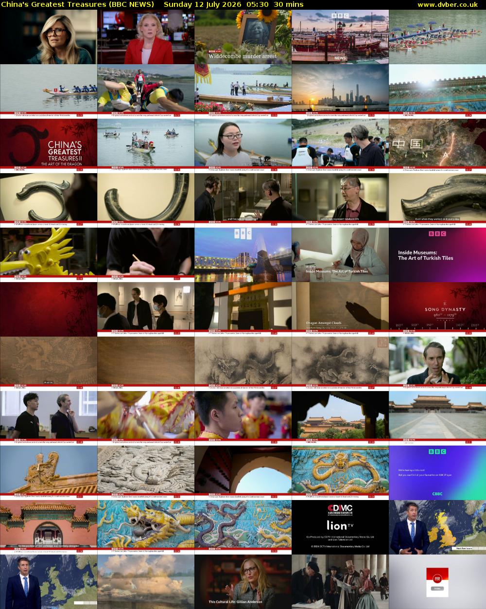 China's Greatest Treasures (BBC NEWS) Sunday 12 July 2026 05:30 - 06:00