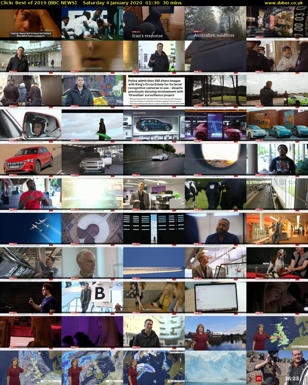 Click: Best of 2019 (BBC NEWS) Saturday 4 January 2020 01:30 - 02:00
