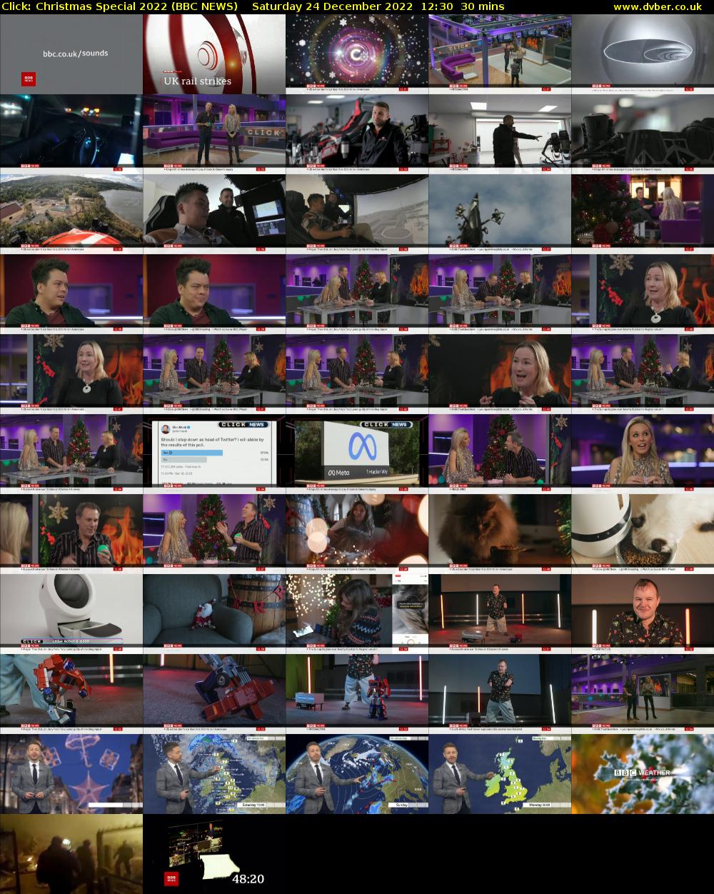Click: Christmas Special 2022 (BBC NEWS) Saturday 24 December 2022 12:30 - 13:00