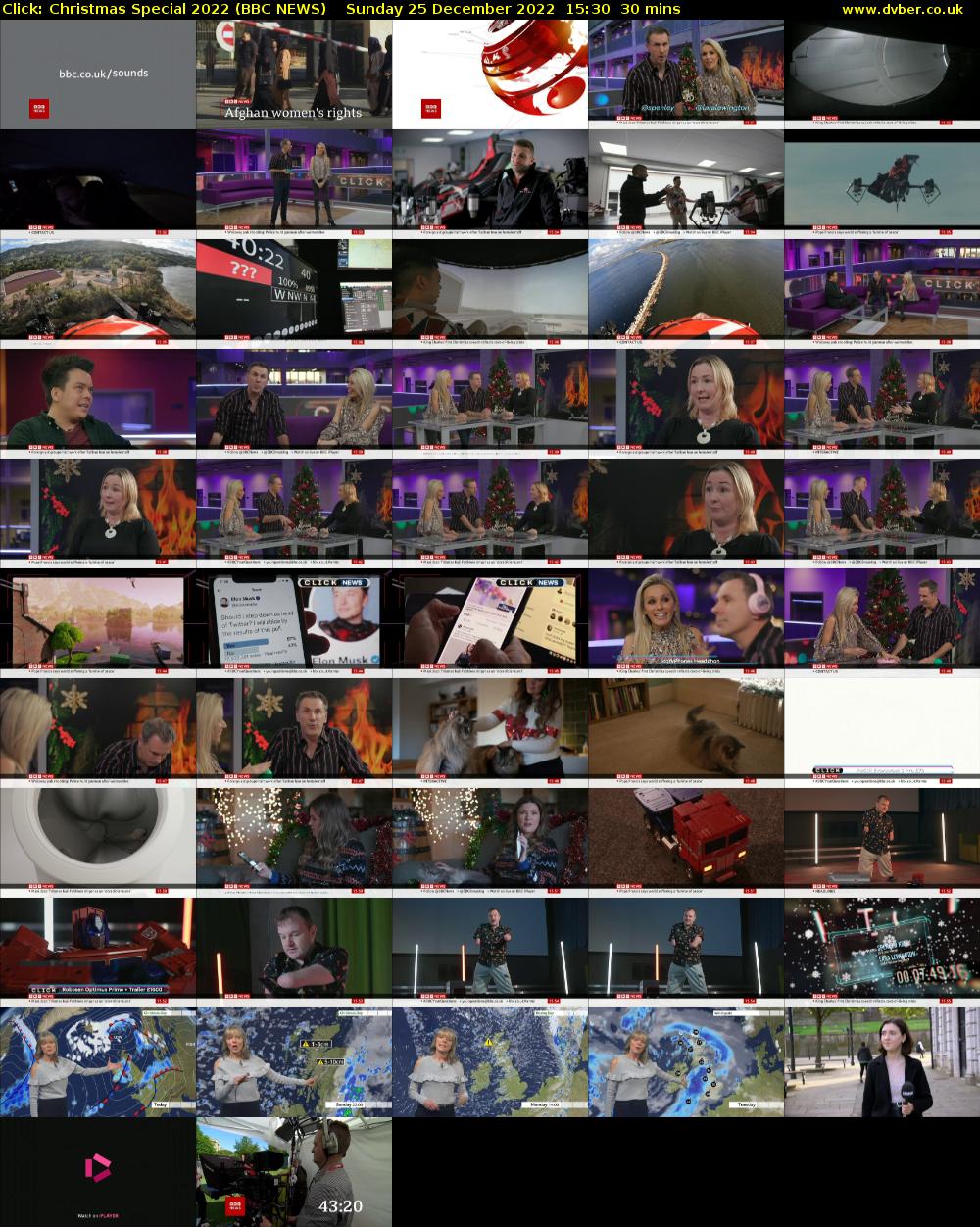Click: Christmas Special 2022 (BBC NEWS) Sunday 25 December 2022 15:30 - 16:00