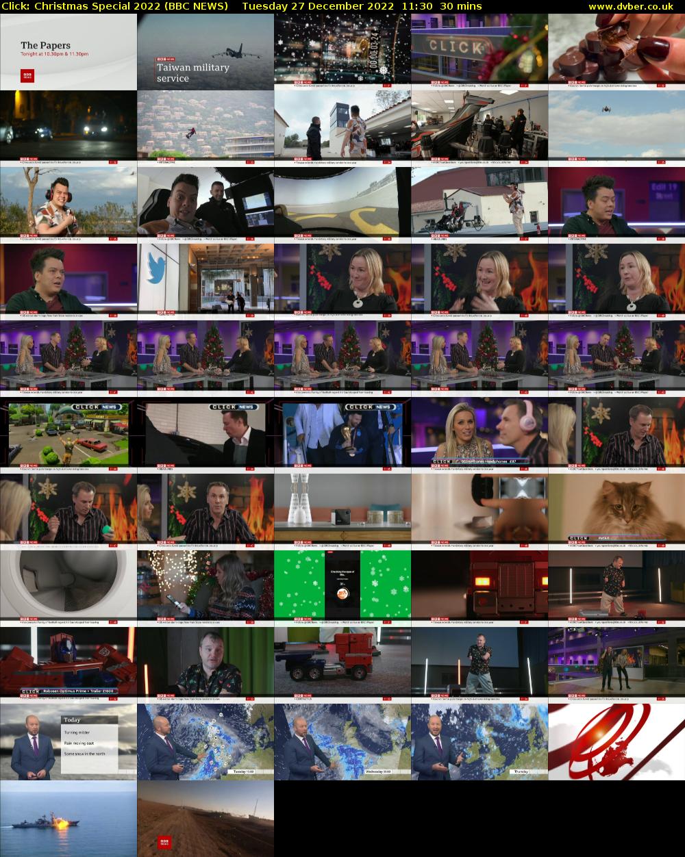 Click: Christmas Special 2022 (BBC NEWS) Tuesday 27 December 2022 11:30 - 12:00