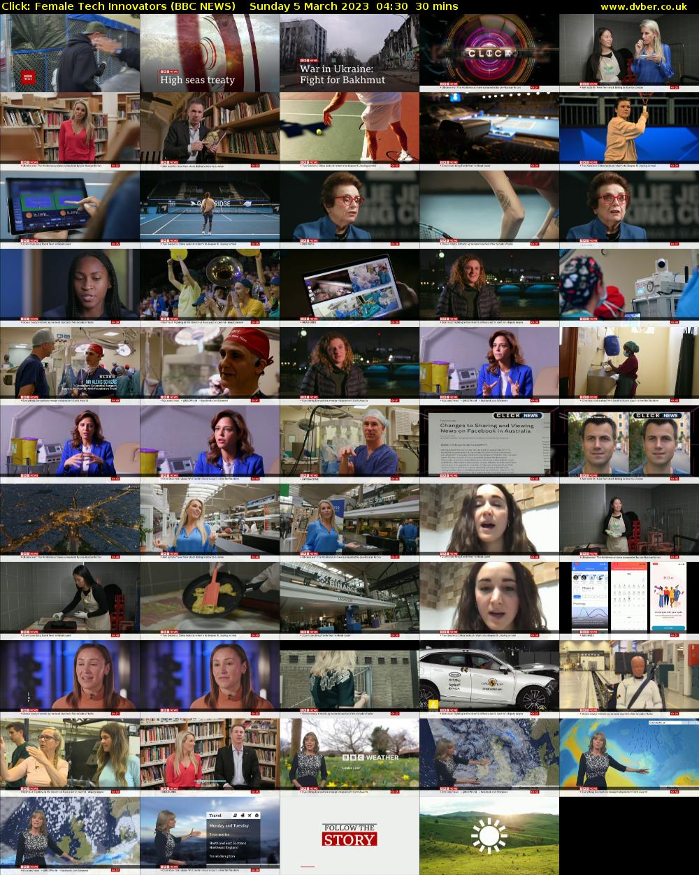 Click: Female Tech Innovators (BBC NEWS) Sunday 5 March 2023 04:30 - 05:00