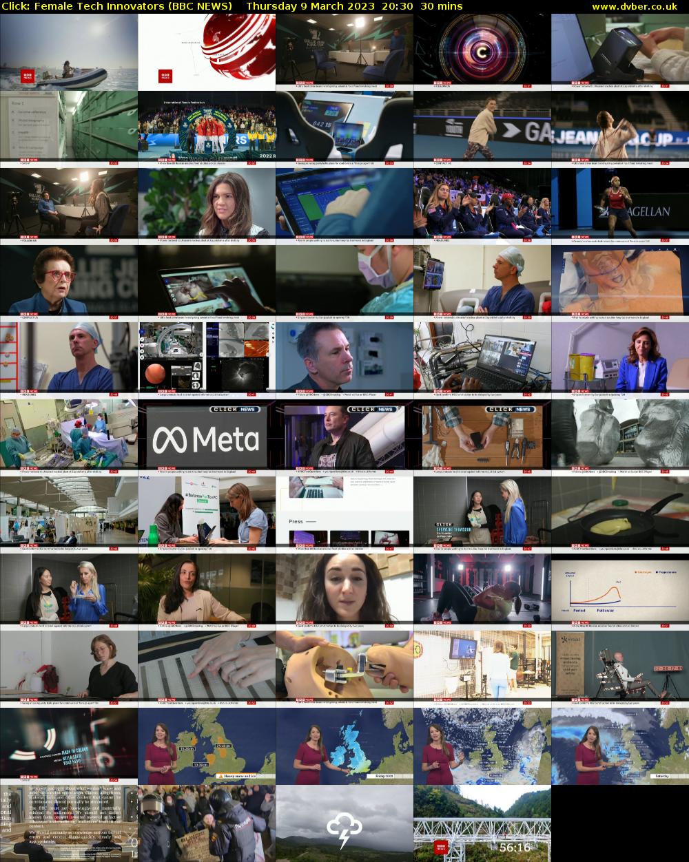 Click: Female Tech Innovators (BBC NEWS) Thursday 9 March 2023 20:30 - 21:00