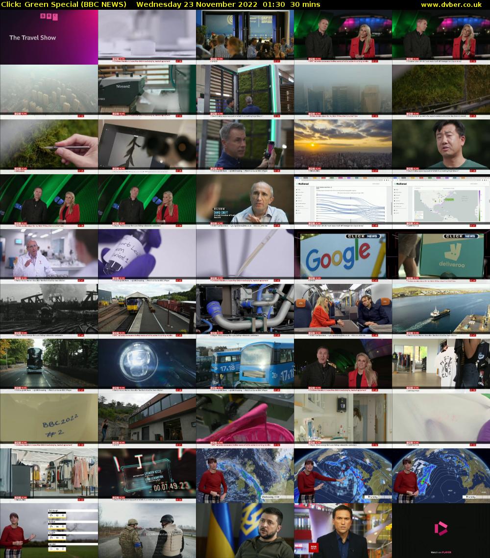 Click: Green Special (BBC NEWS) Wednesday 23 November 2022 01:30 - 02:00