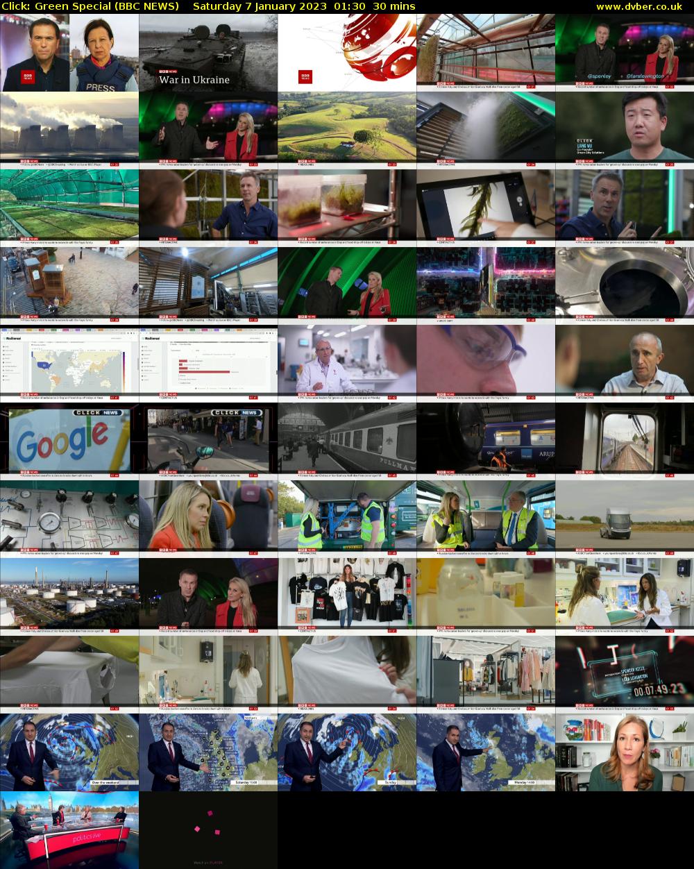 Click: Green Special (BBC NEWS) Saturday 7 January 2023 01:30 - 02:00