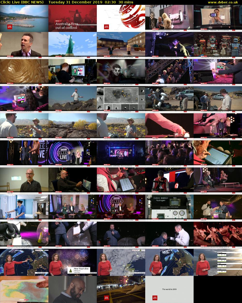 Click: Live (BBC NEWS) Tuesday 31 December 2019 02:30 - 03:00