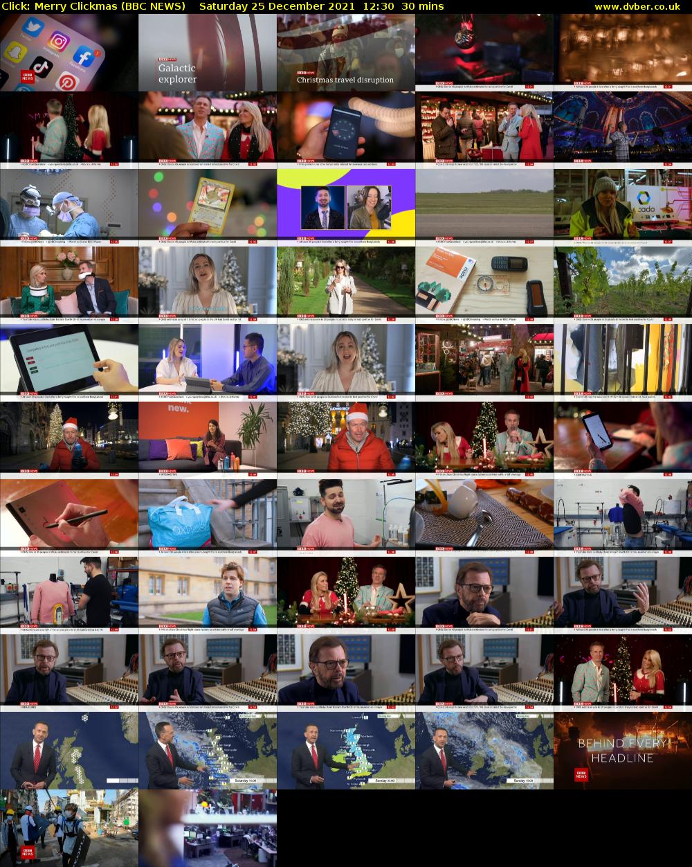 Click: Merry Clickmas (BBC NEWS) Saturday 25 December 2021 12:30 - 13:00