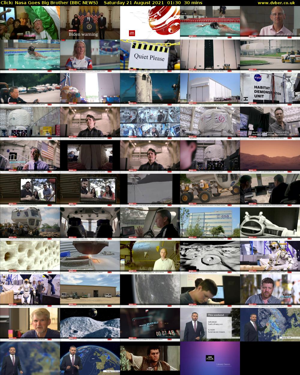 Click: Nasa Goes Big Brother (BBC NEWS) Saturday 21 August 2021 01:30 - 02:00