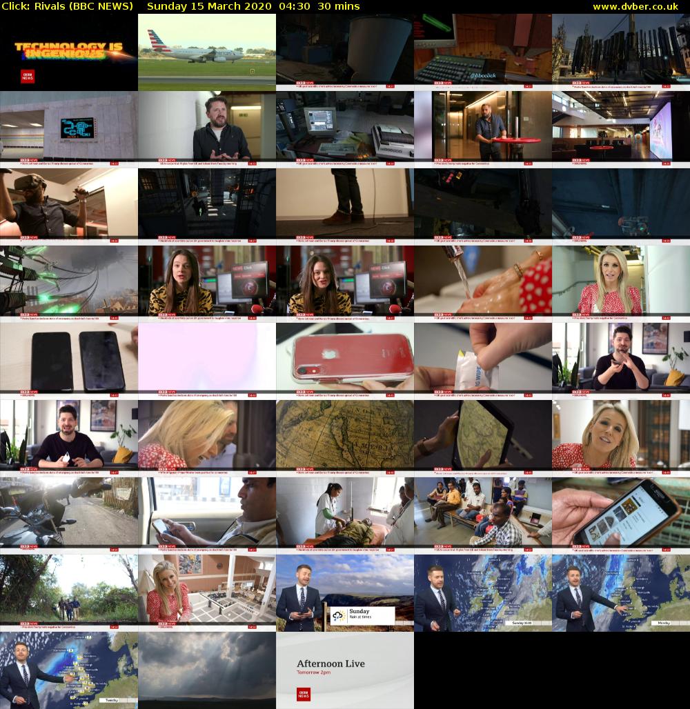 Click: Rivals (BBC NEWS) Sunday 15 March 2020 04:30 - 05:00