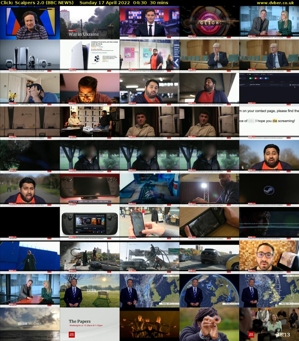 Click: Scalpers 2.0 (BBC NEWS) Sunday 17 April 2022 04:30 - 05:00