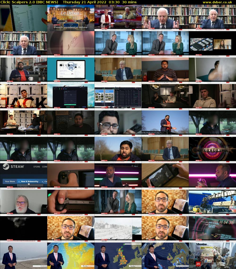 Click: Scalpers 2.0 (BBC NEWS) Thursday 21 April 2022 03:30 - 04:00