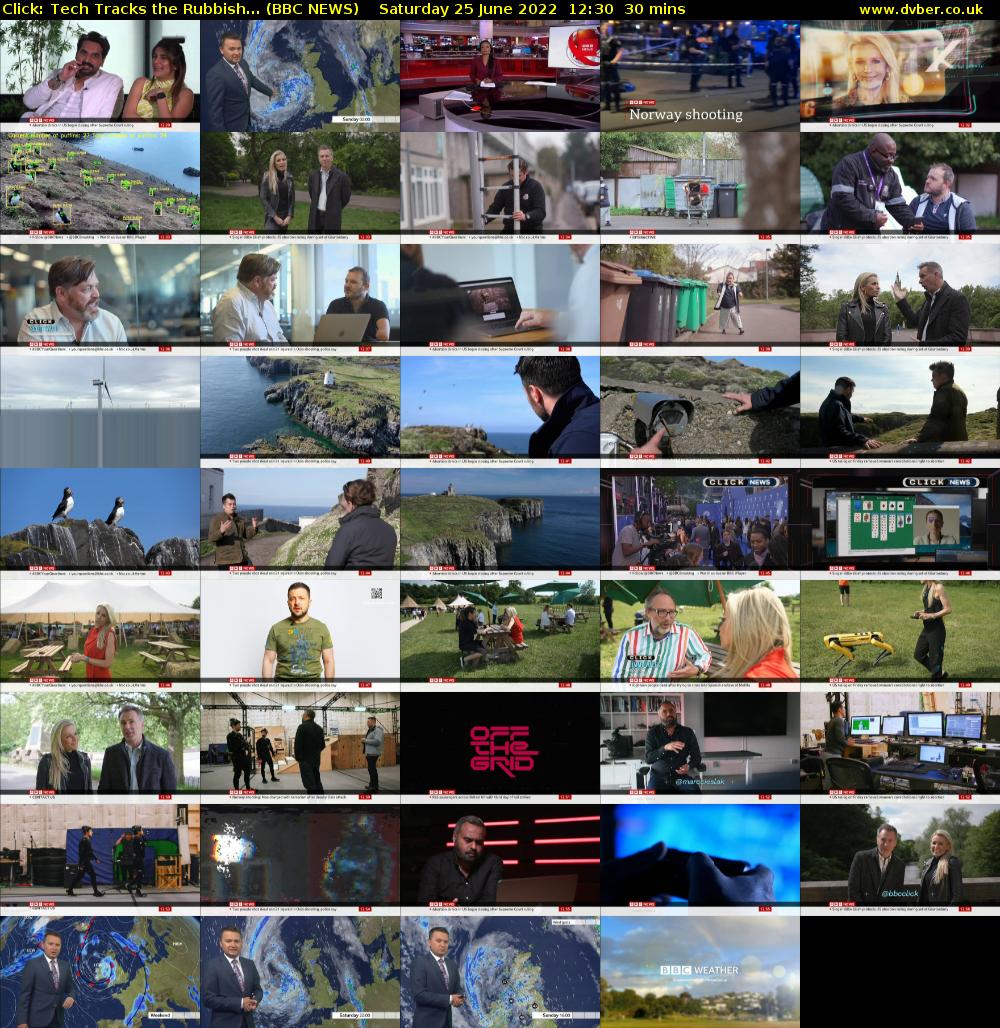 Click: Tech Tracks the Rubbish... (BBC NEWS) Saturday 25 June 2022 12:30 - 13:00