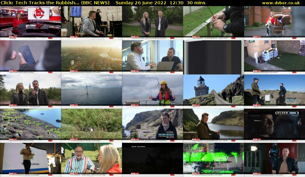 Click: Tech Tracks the Rubbish... (BBC NEWS) Sunday 26 June 2022 12:30 - 13:00