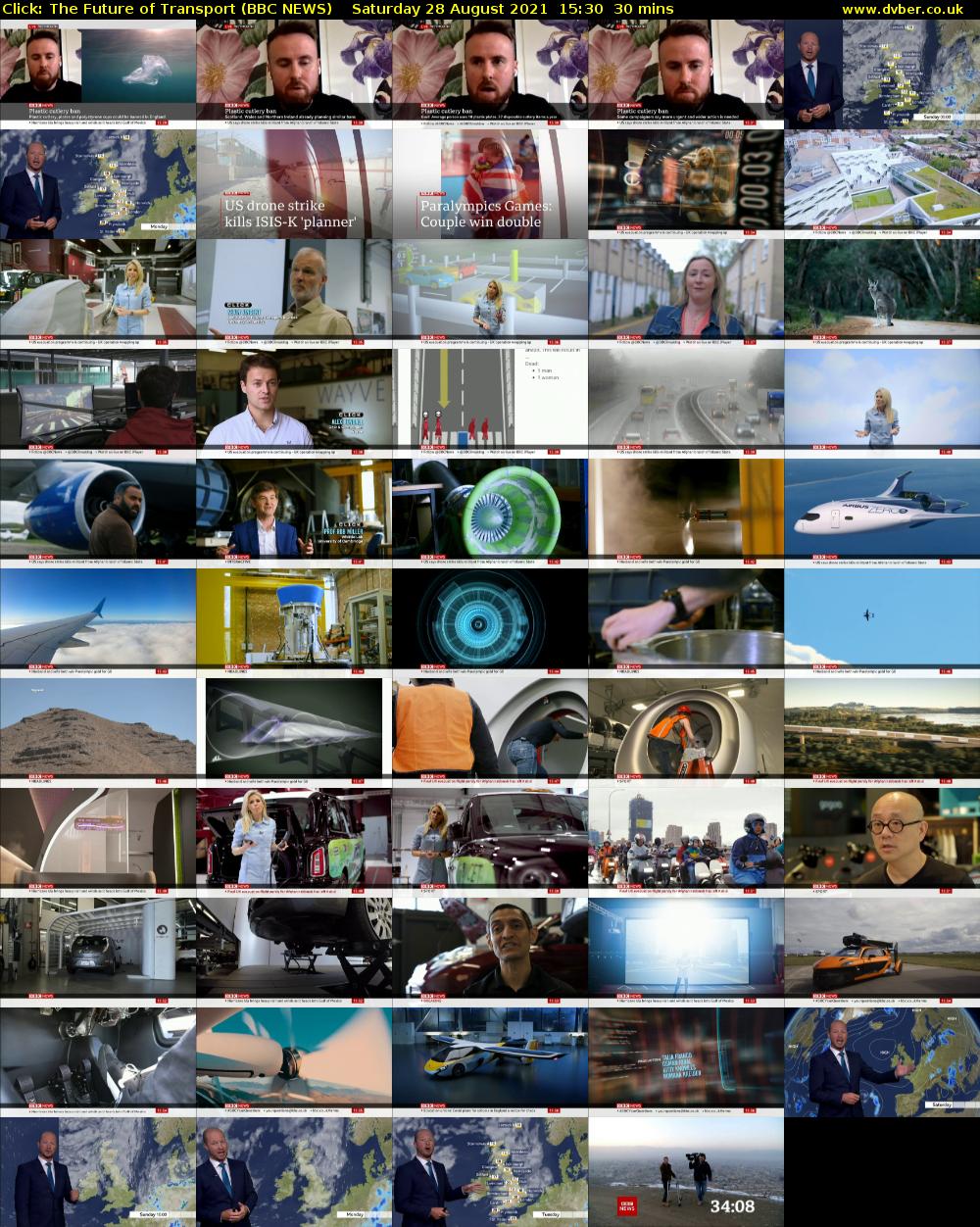 Click: The Future of Transport (BBC NEWS) Saturday 28 August 2021 15:30 - 16:00