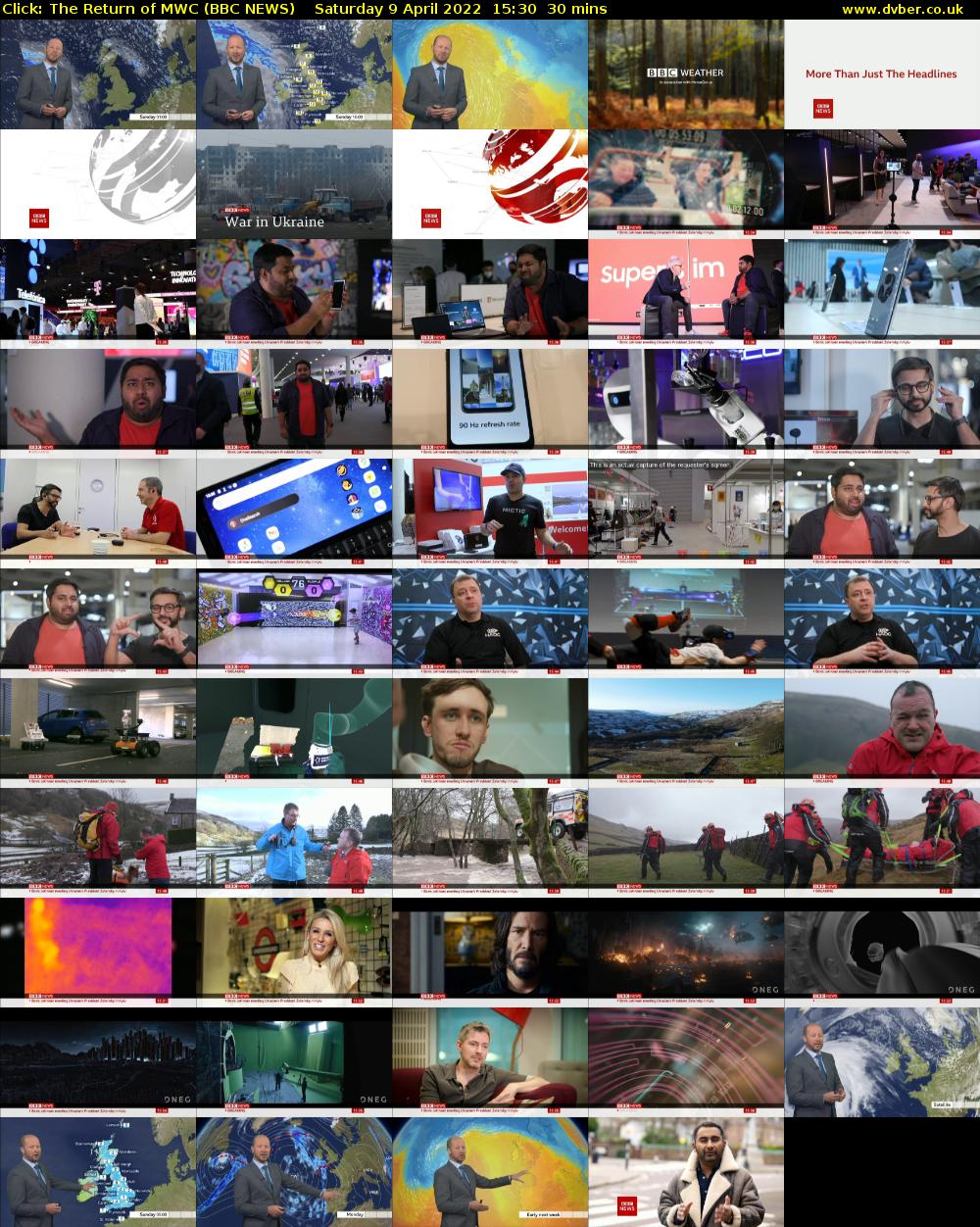 Click: The Return of MWC (BBC NEWS) Saturday 9 April 2022 15:30 - 16:00