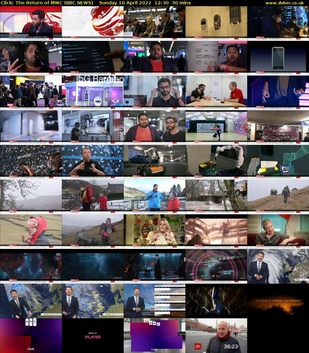 Click: The Return of MWC (BBC NEWS) Sunday 10 April 2022 12:30 - 13:00