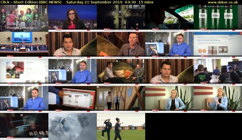 Click - Short Edition (BBC NEWS) Saturday 21 September 2019 03:30 - 03:45