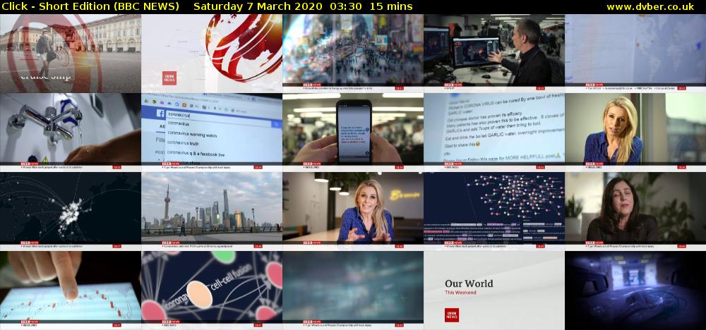 Click - Short Edition (BBC NEWS) Saturday 7 March 2020 03:30 - 03:45