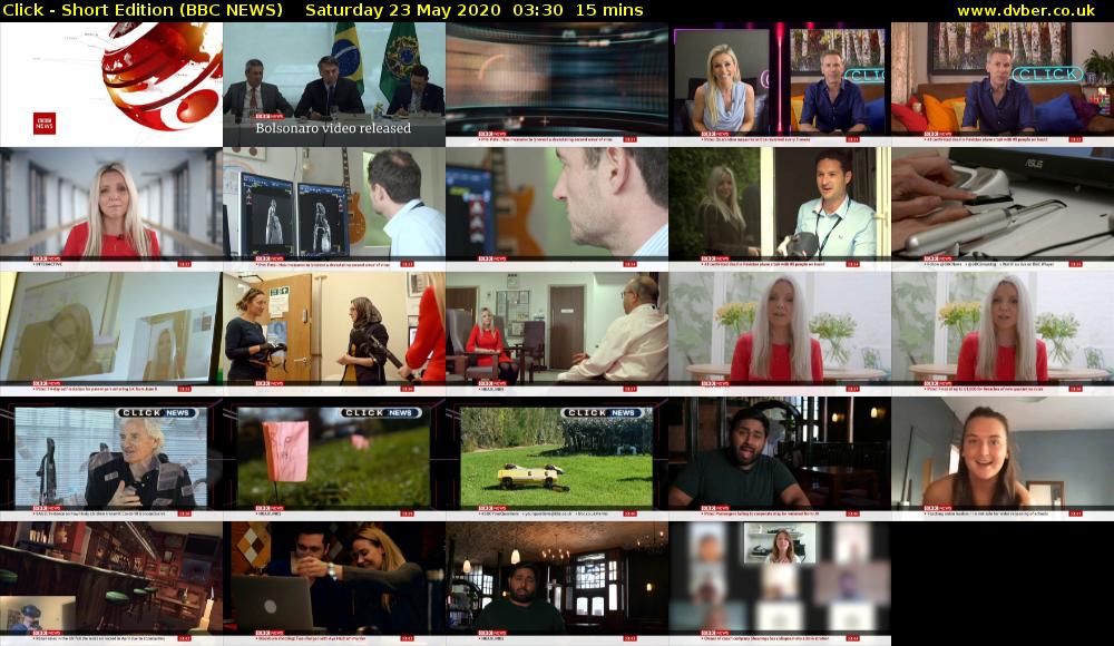 Click - Short Edition (BBC NEWS) Saturday 23 May 2020 03:30 - 03:45