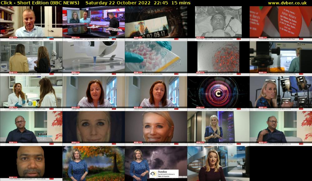Click - Short Edition (BBC NEWS) Saturday 22 October 2022 22:45 - 23:00