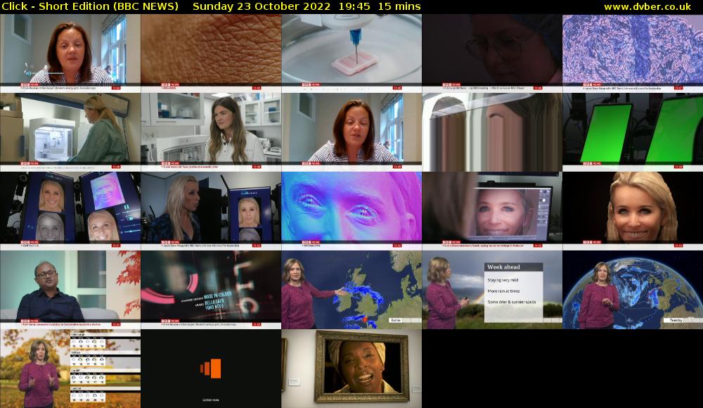 Click - Short Edition (BBC NEWS) Sunday 23 October 2022 19:45 - 20:00