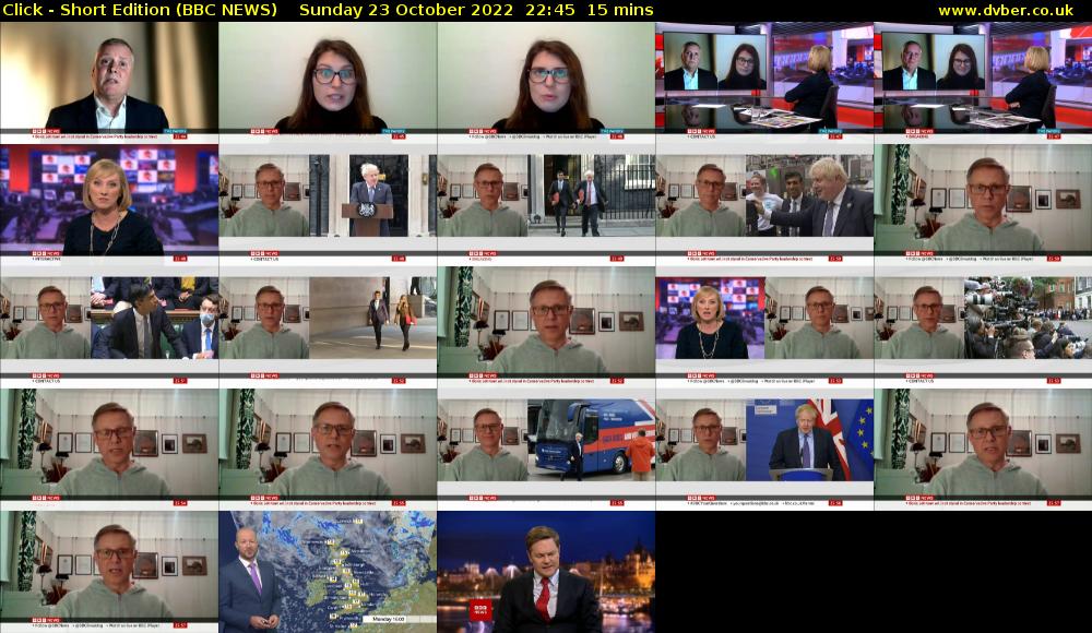 Click - Short Edition (BBC NEWS) Sunday 23 October 2022 22:45 - 23:00