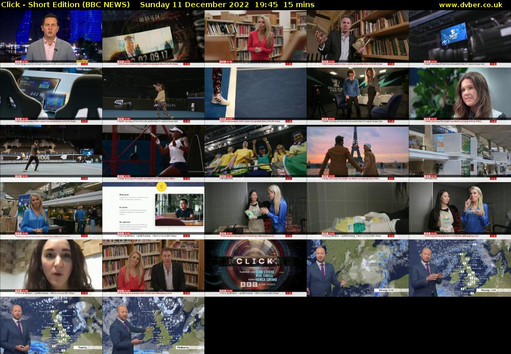 Click - Short Edition (BBC NEWS) Sunday 11 December 2022 19:45 - 20:00
